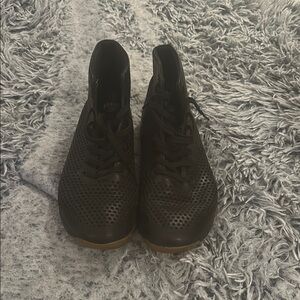 Nobull black leather trainers